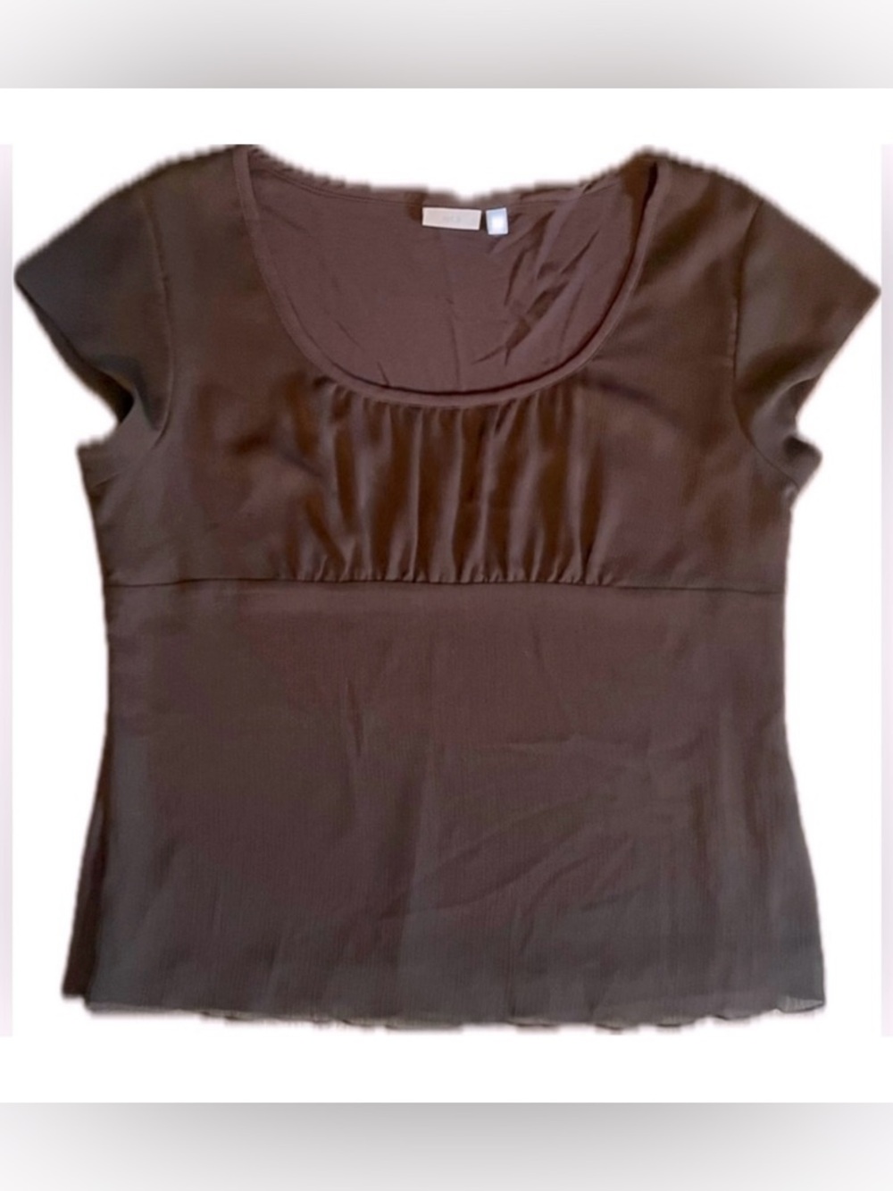 Apt 9 short sleeve ruched Blouse with cap sleeves. Women’s Size XL